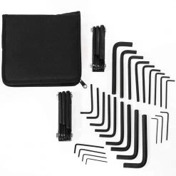 SAE/Metric Combo Long and Short Arm Folding Hex Key Allen Wrench Set (45-Piece) by XtremepowerUS