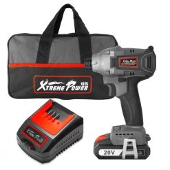 20-Volt 1/4 in. Brushless Cordless Impact Driver Lithium-Ion Battery 2.0 Ah with Charger and Bag by XtremepowerUS
