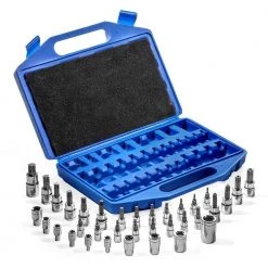 1/4 in. 3/8 in. Torx/TR Tamper Proof External Star Socket Bit Set (35-Piece) by XtremepowerUS -Deals Freeman Store xtremepowerus impact socket sets 33802 h 44 1000