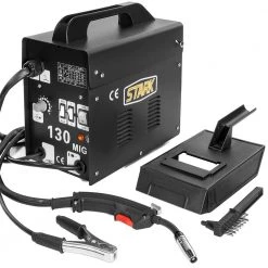 115-Volt MIG 130 Welder Flux Core Wire Automatic Feed Welding Machine DIY Tool with Protective Mask Kit by XtremepowerUS