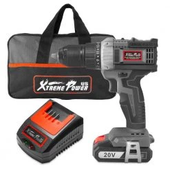 20-Volt Max Li-Ion Brushless Cordless 1/2 in. Drill Driver Screwdriver with 2 Ah Battery and Bag by XtremepowerUS