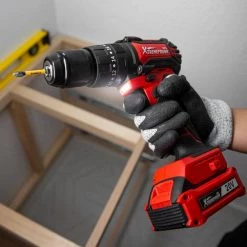 20-Volt MAX Li-Ion Brushless Cordless Impact Drill 1/2 in. Chuck LED Power Drill 2 Ah Battery, Charger & Bag by XtremepowerUS -Deals Freeman Store xtremepowerus power drills 47531 fa 1000