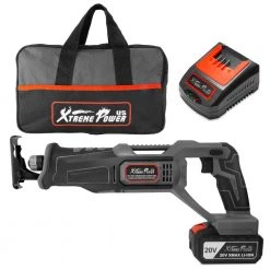 20-Volt Maximum Cordless Reciprocating Saw Lithium-Ion Battery Variable 4.0 Ah Fast Charger with Bag by XtremepowerUS