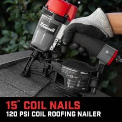 Professional Coil Roofing Nailer 1-3/4 in. Cordless Nail Gun Pneumatic Air Tools by XtremepowerUS -Deals Freeman Store xtremepowerus roofing nailers 44431 fa 1000