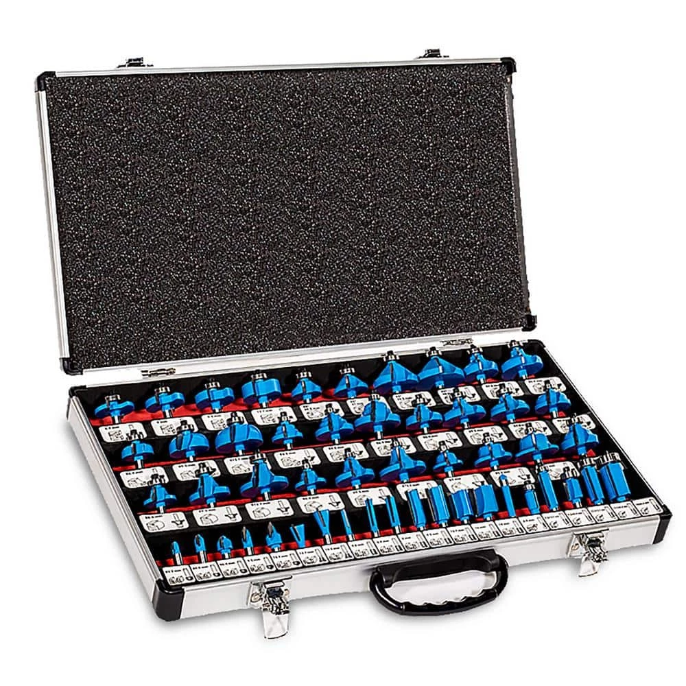 1/4 in. Tungsten Carbide Bladed Router Bit Set (50-Piece) by XtremepowerUS 1 1/4 in. Tungsten Carbide Bladed Router Bit Set (50-Piece) by XtremepowerUS