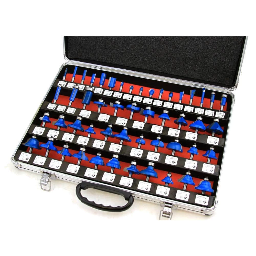 1/4 in. Tungsten Carbide Bladed Router Bit Set (50-Piece) by XtremepowerUS 2 1/4 in. Tungsten Carbide Bladed Router Bit Set (50-Piece) by XtremepowerUS - Image 2