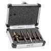 1/4 in. HSS Titanium Step Drill Bit Set with Storage Case (5-Piece) by XtremepowerUS