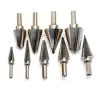 Titanium HSS SAE 93 Step Drill Bit Carry Case Tri Flat Shank Dual Flute New (9-Piece) by XtremepowerUS